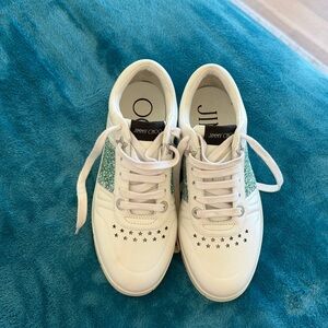 *New*Jimmy Choo Cream Casual Sneakers